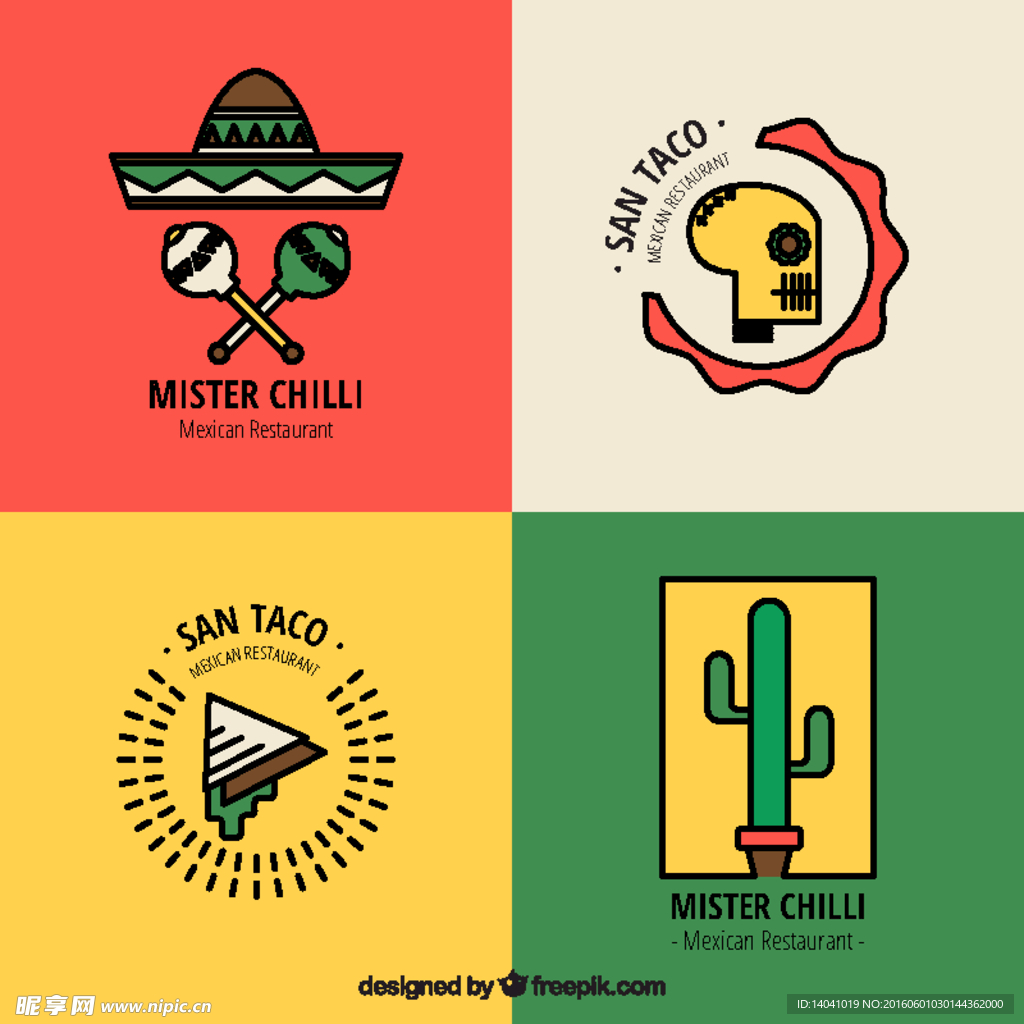 墨西哥菜单标志