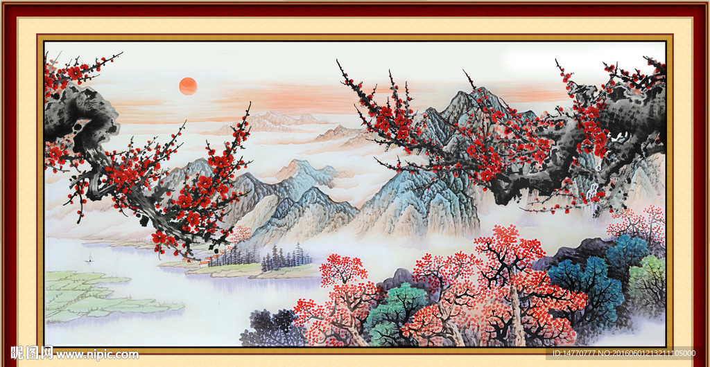 国画梅花