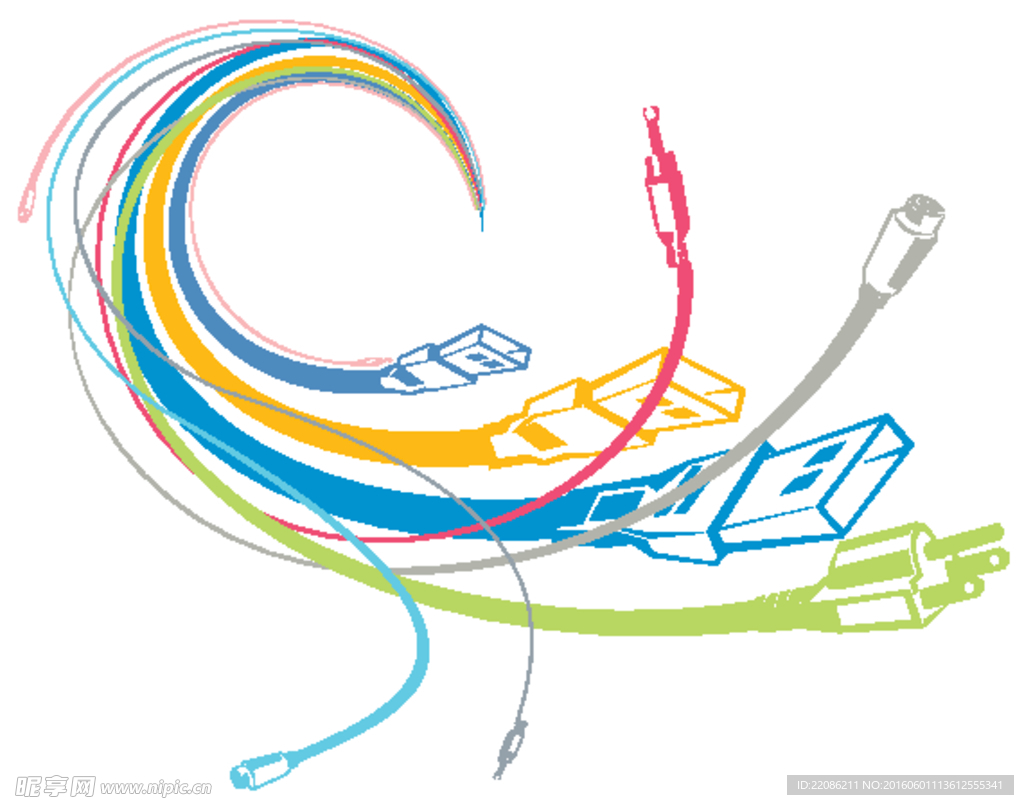 创意数据线矢量