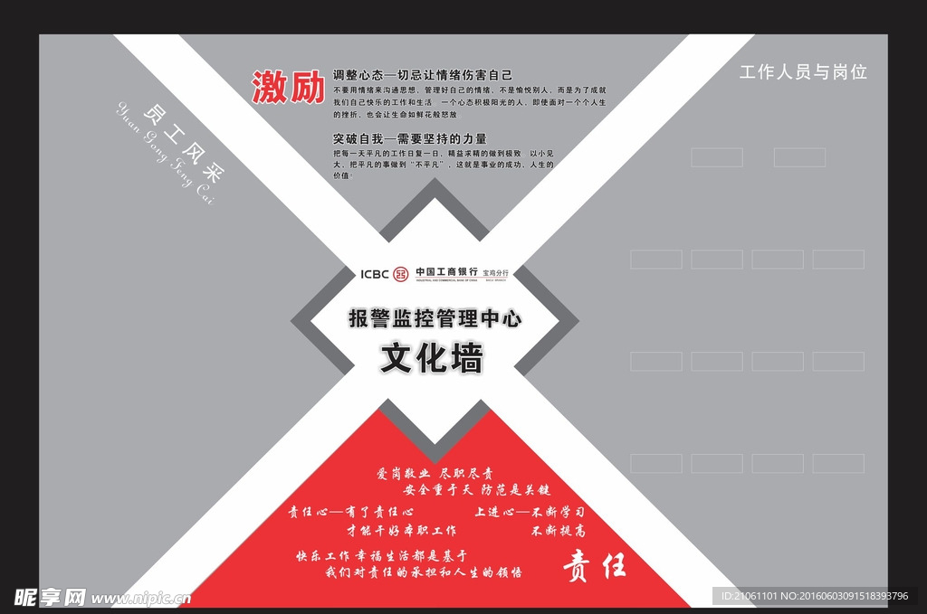 工行企业文化墙