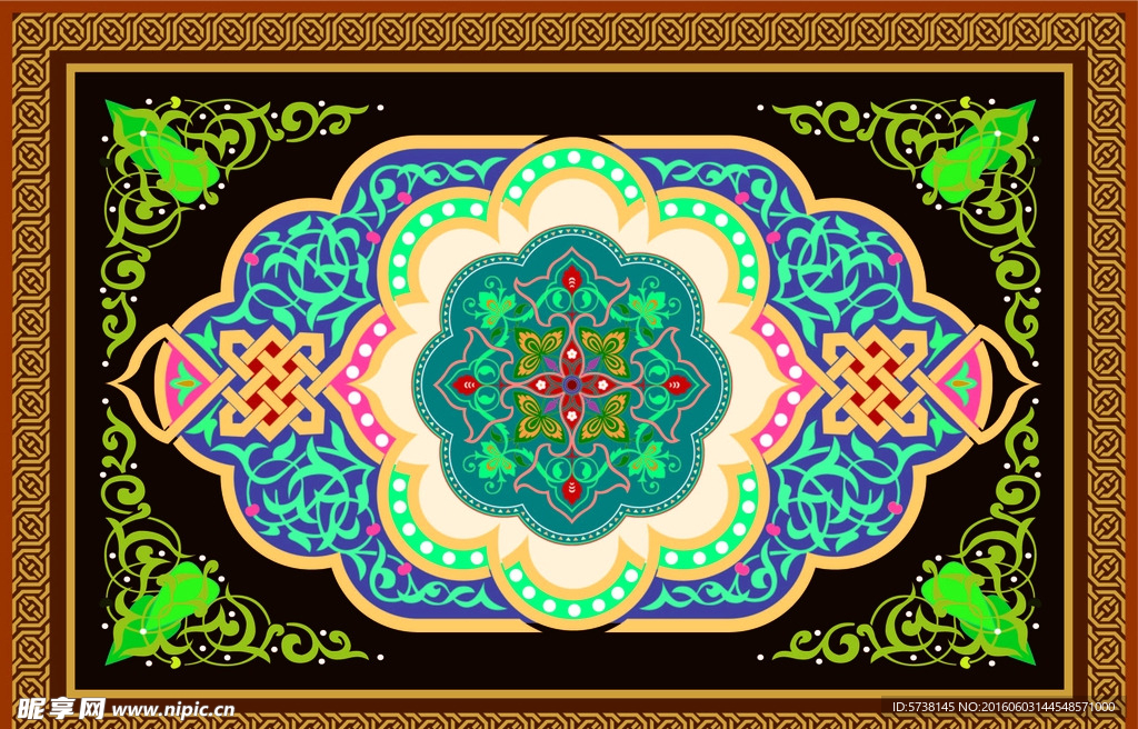 拼花 组花 地毯 拼贴 矢量