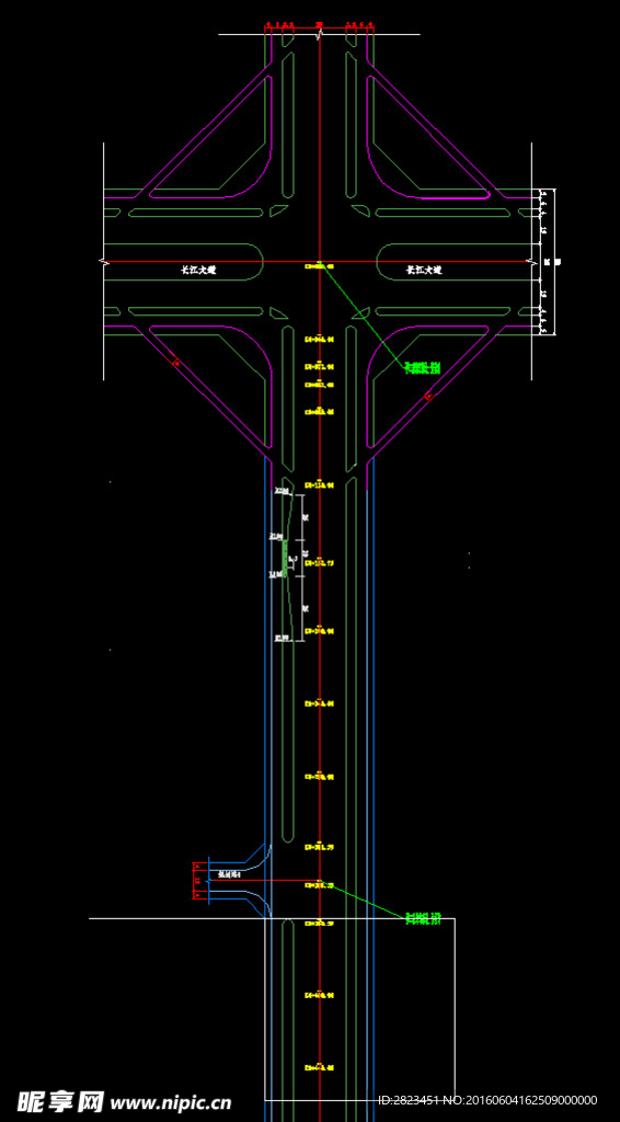 公路道路高速路 景观绿化铺装图