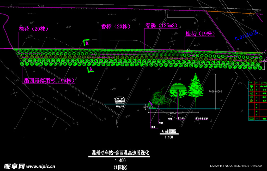 公路道路高速路 景观绿化铺装图