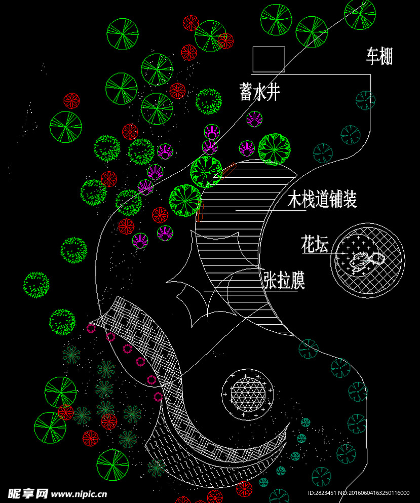 公路道路高速路 景观绿化铺装图