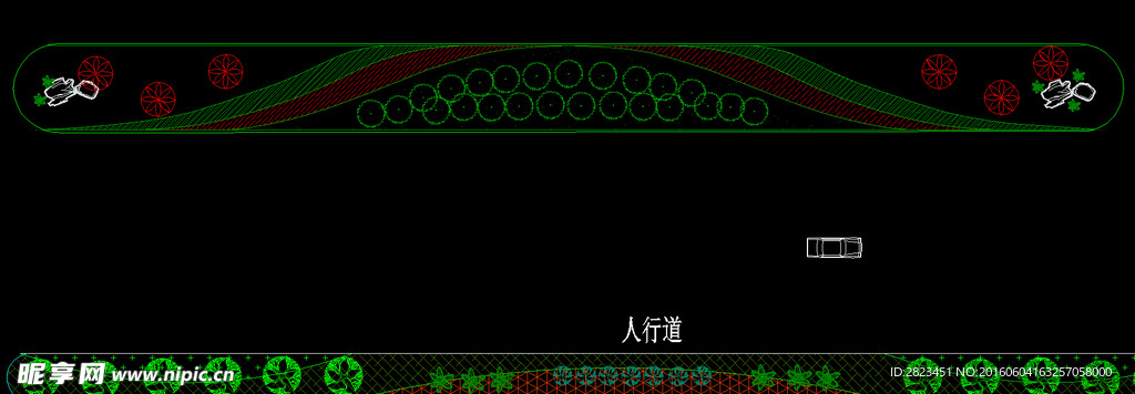 公路道路高速路 景观绿化铺装图