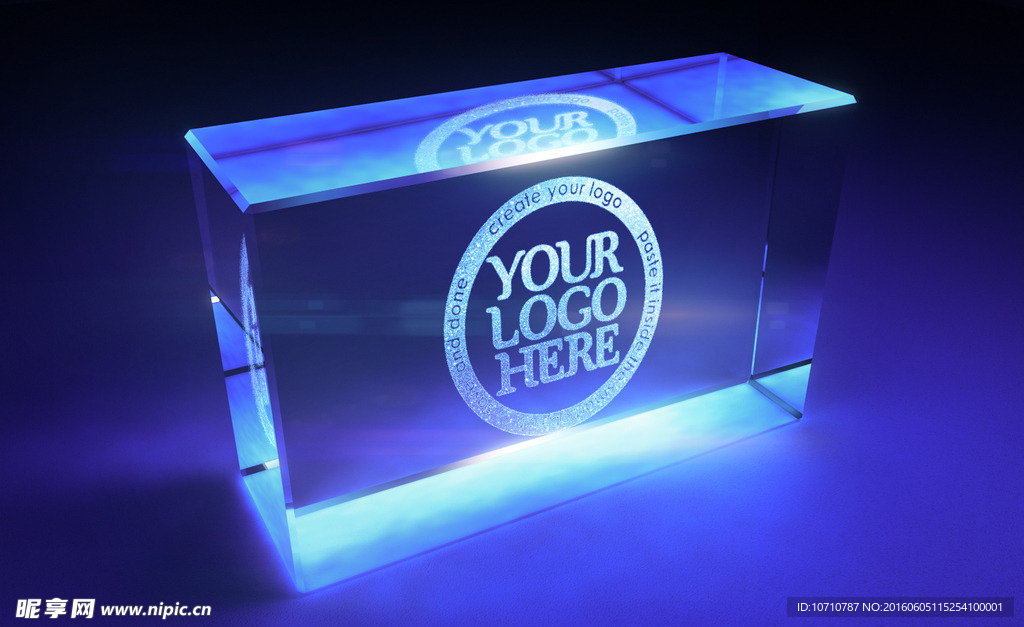 logo税金玻璃光效展示