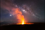 火山背景图