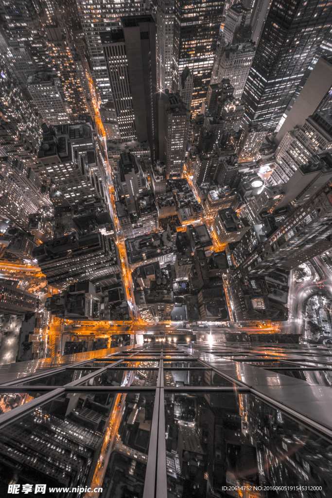 俯瞰城市夜景