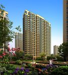 透视小区内部建筑效果图