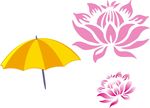 荷花 雨伞