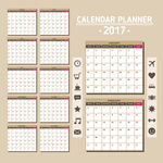 棕色日历2017年