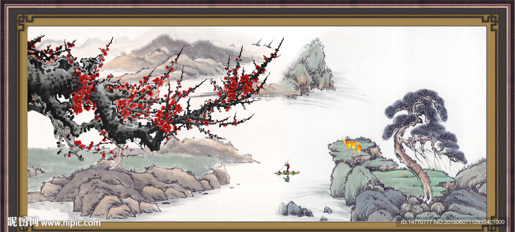 国画梅花