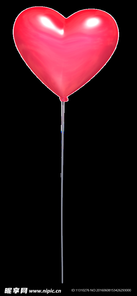 爱心气球  红色爱心 透明图层