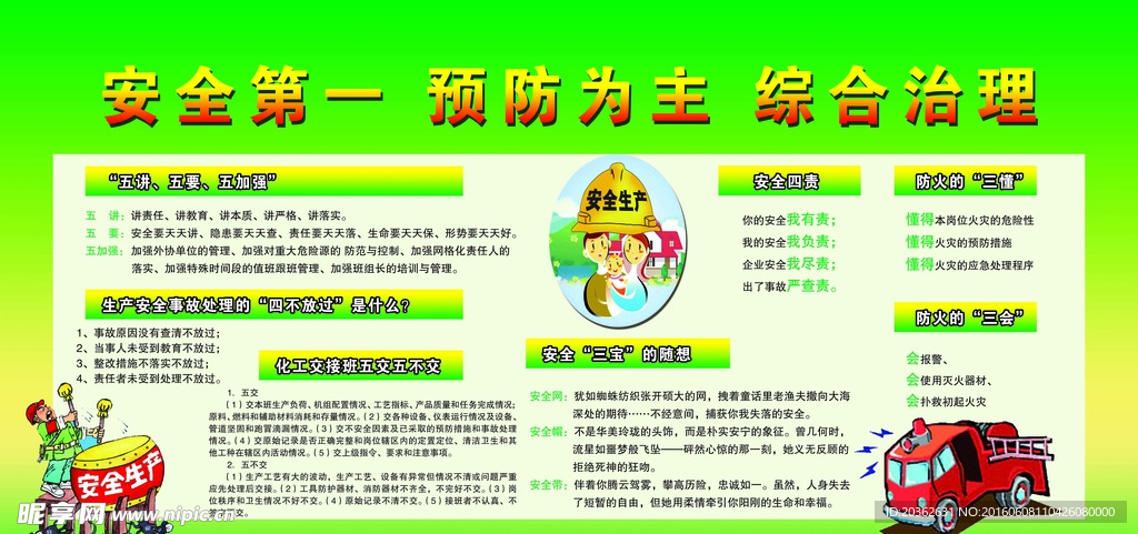 安全第一 预防为主 综合治理