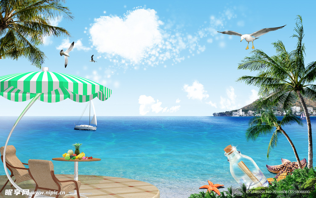 夏季凉爽背景