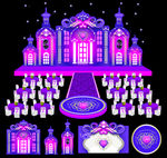 紫色城堡婚礼效果图