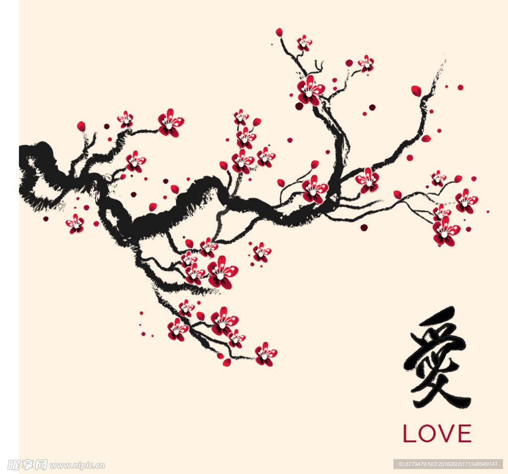 国画梅花