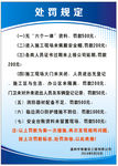 制度 牌子 处罚  规定