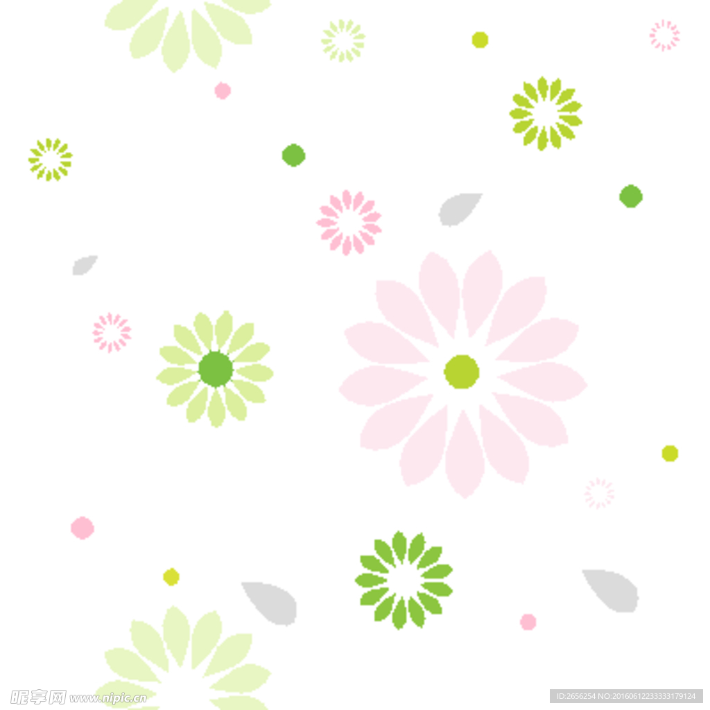 时尚浪漫花卡通花纹