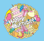 卡通元素生日贺卡矢量素材
