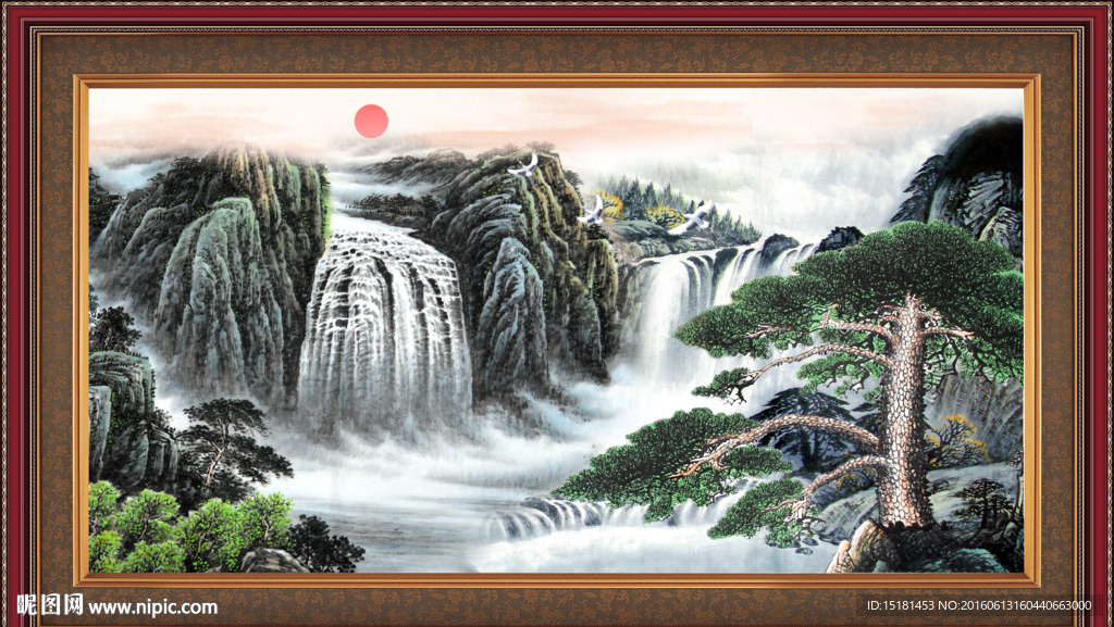 山水迎客松