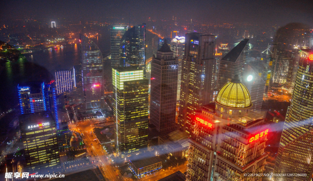 上海陆家嘴夜景