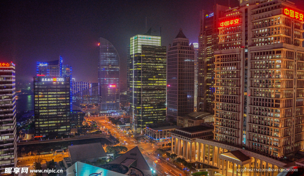 上海陆家嘴夜景