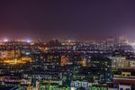 城市小区夜景