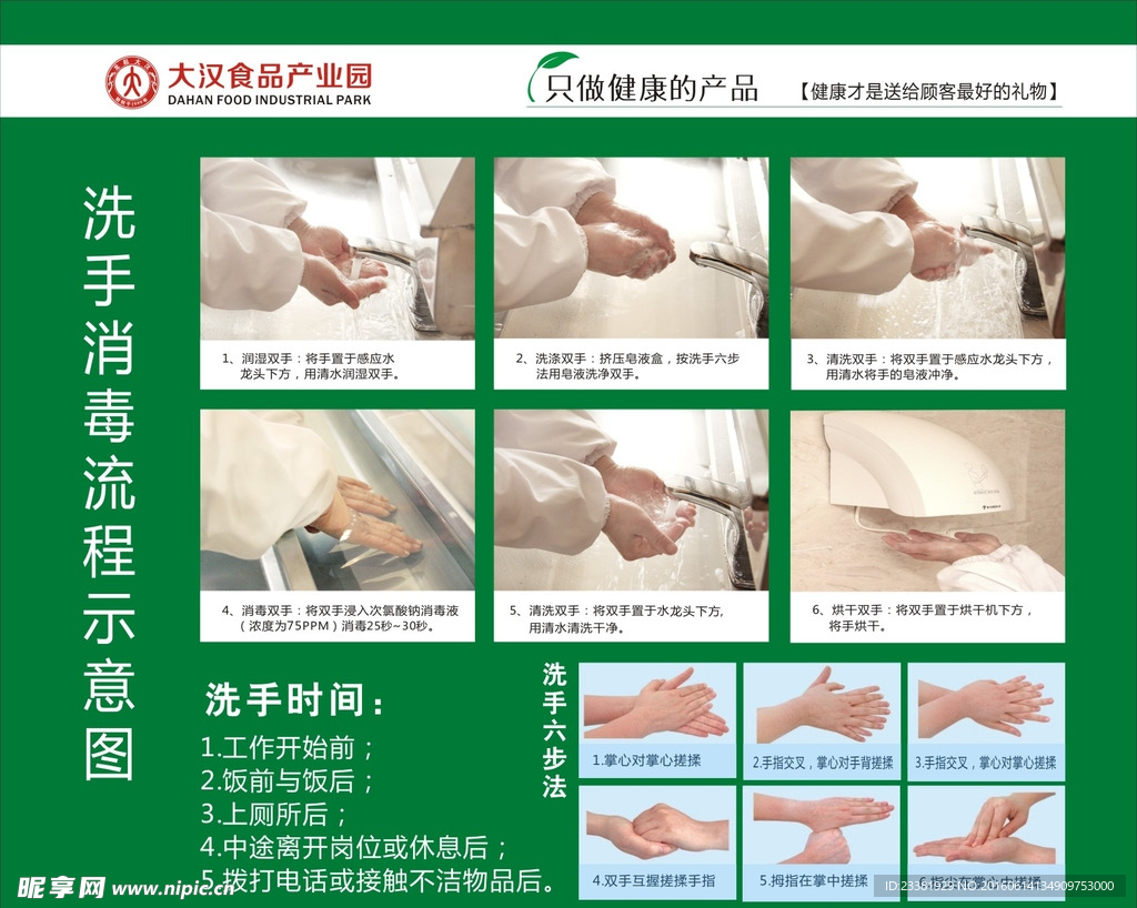 洗手流程图  洗手步骤图