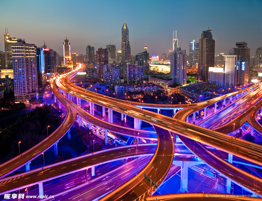 上海立交桥夜景