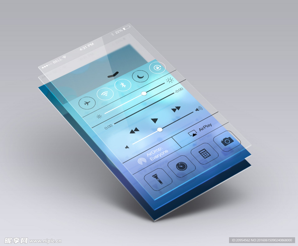 透视透明的屏幕mockup