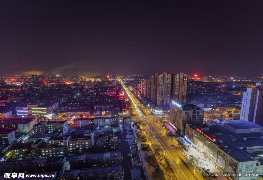 淄博张店柳泉路夜景