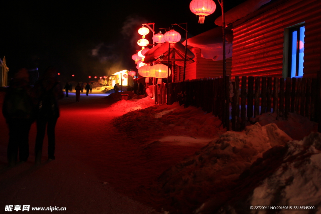 中国雪乡夜景