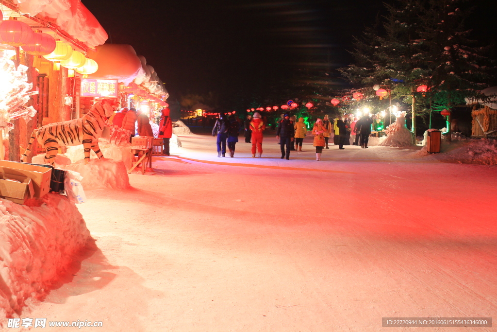 中国雪乡夜景