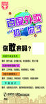 百度外卖招聘展架