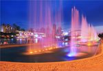 兰州音乐喷泉广场夜景