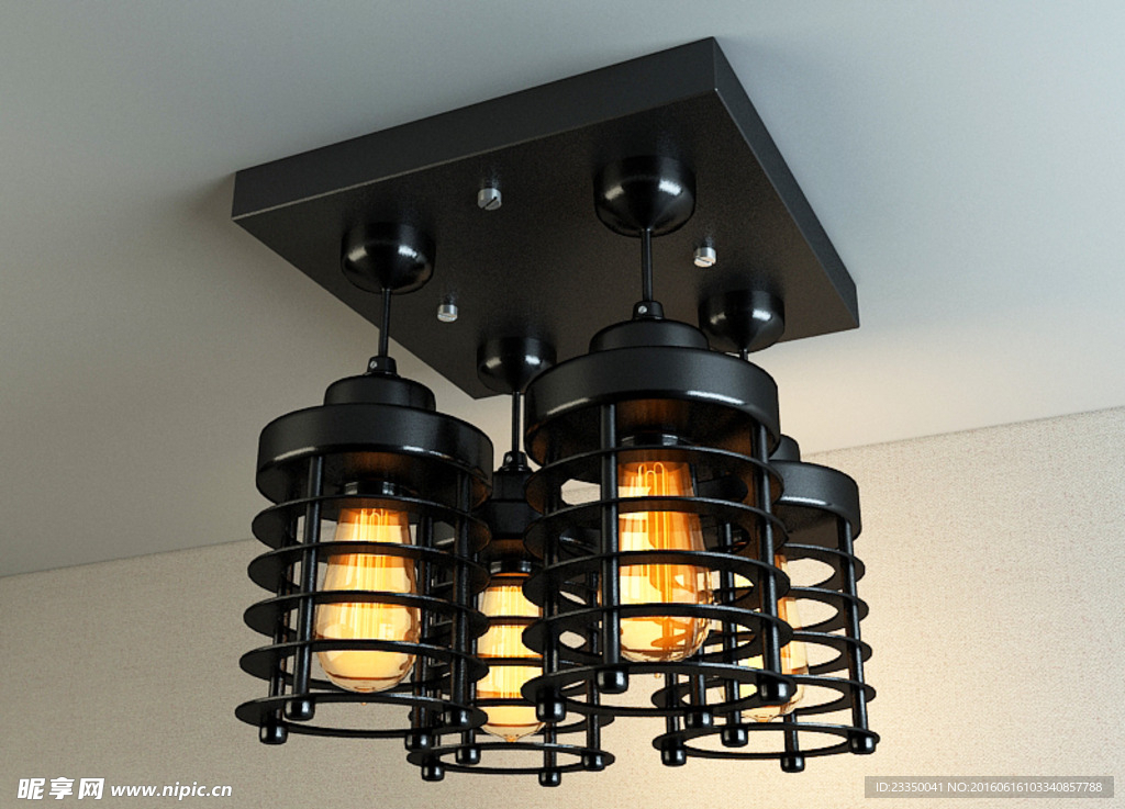 loft复古吸顶灯