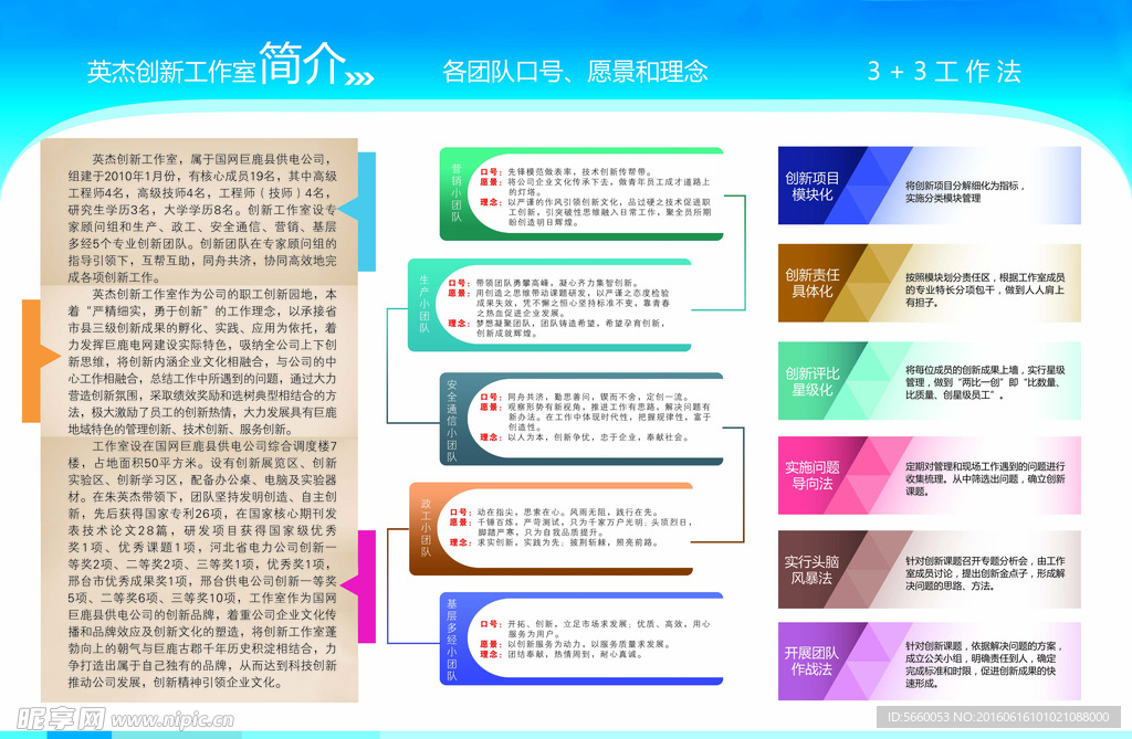 创新工作室 三折页