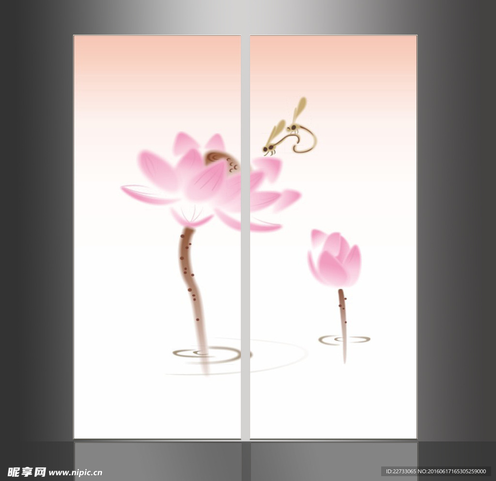 水墨效果无框画