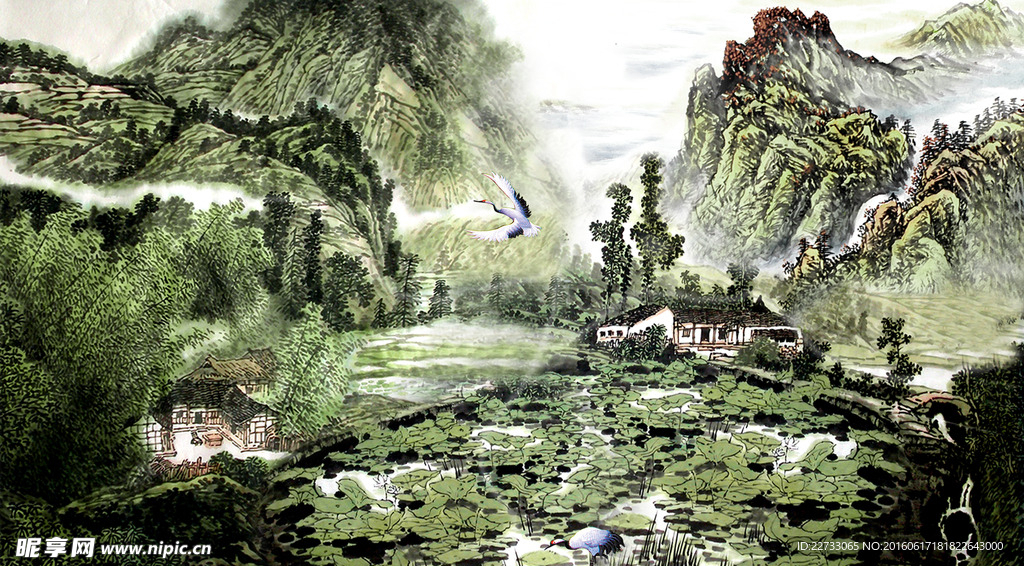 山水效果画