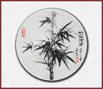 青石国画竹子