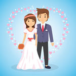 卡通风格婚礼