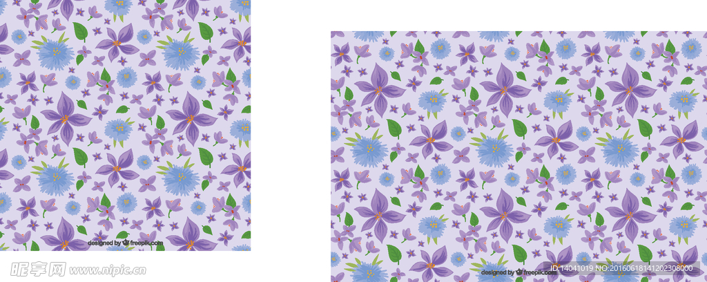 手绘美丽如花的背景