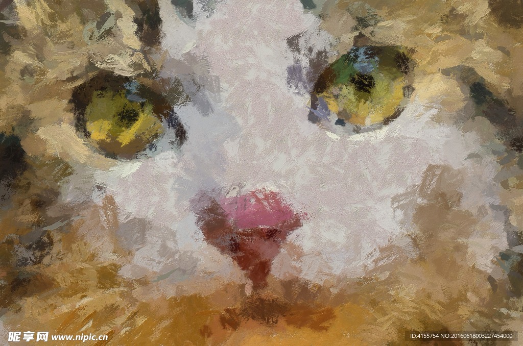 猫装饰画 抽象画