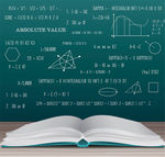 摊开的书本和数学公式矢量图