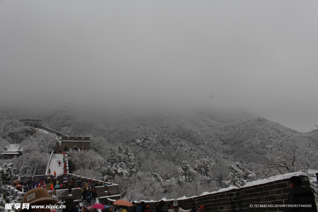 长城雪景