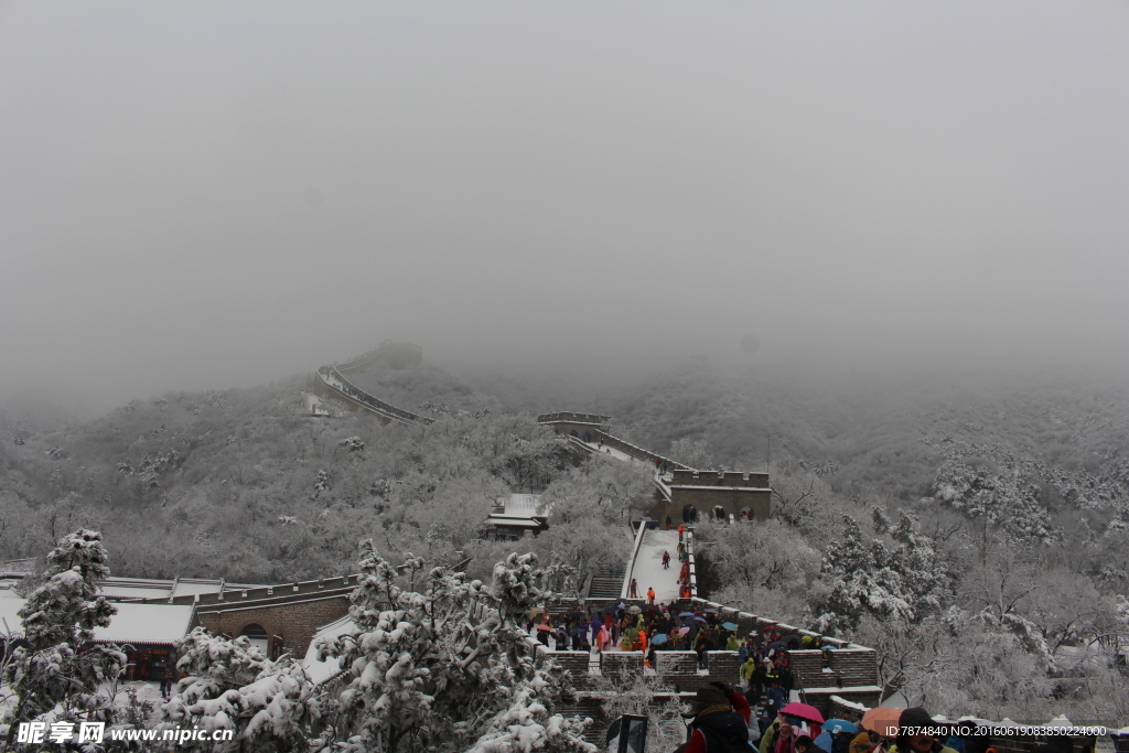 长城雪景