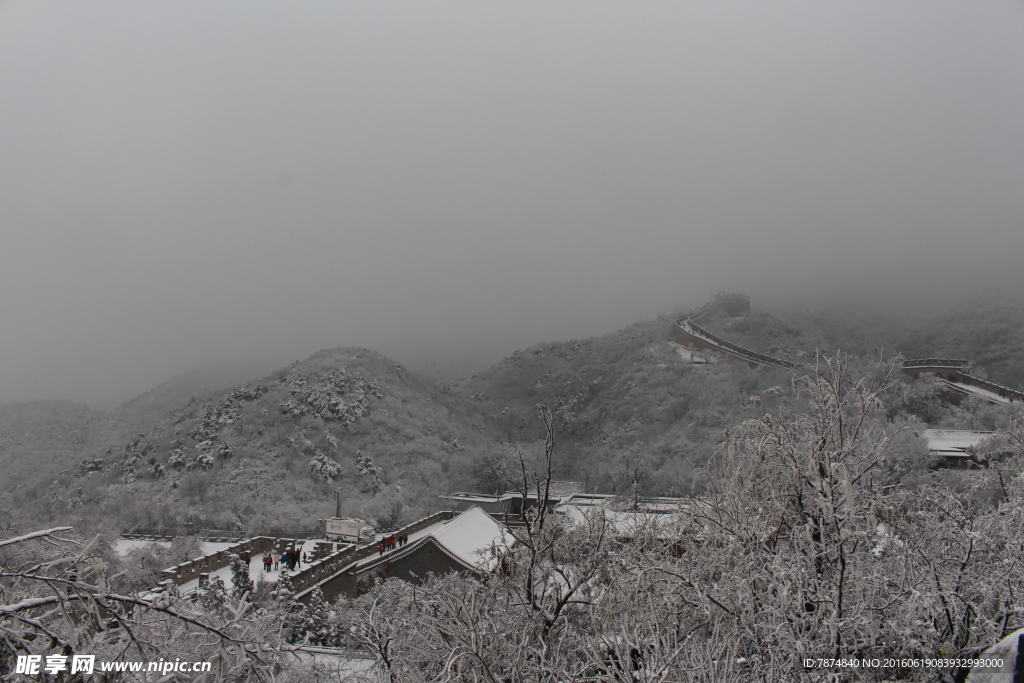 长城雪景