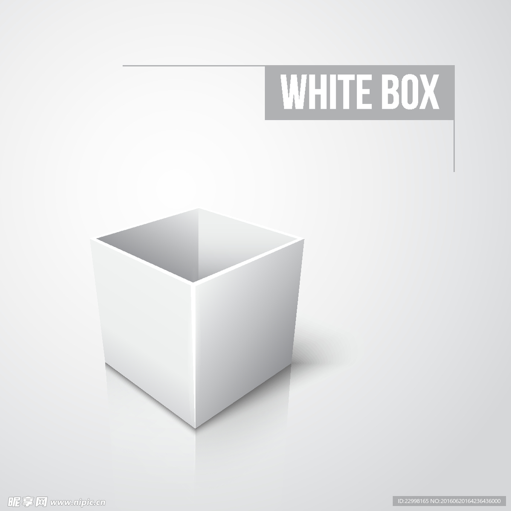 白色 盒子 空白 模板 三维