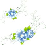 蓝色鲜花花藤